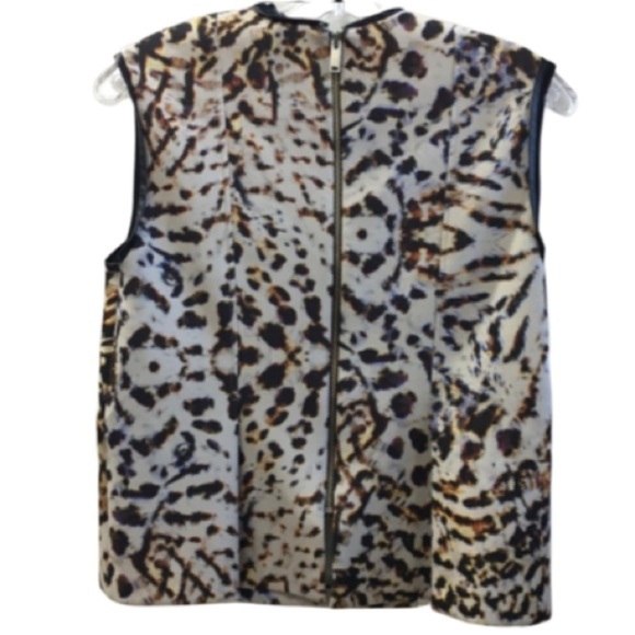 ZARA LEOPARD PRINT SLEEVELESS PEPLUM TOP SIZE Large - Picture 5 of 7